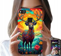 ETUI DO HUAWEI P9 LITE 2016 - KOLOROWE WZORY JELEŃ ŁOŚ ZWIERZĘTA LEŚNE