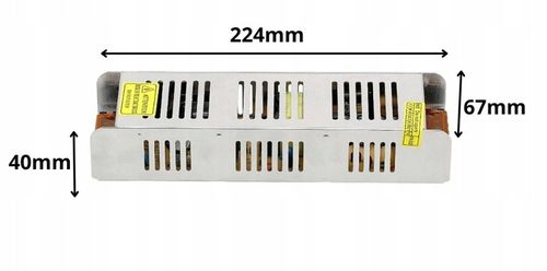 Zasilacz LED Transformator Modułowy SLIM Do Taśm LED 250W 12V na Arena.pl
