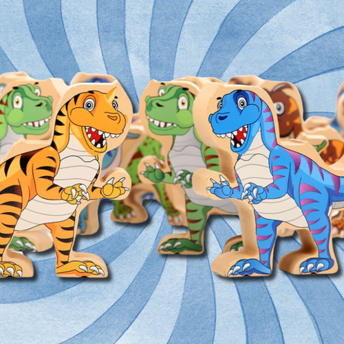 gra zręcznościowa logiczna klocki balansujące dinozary t-rex wieża na Arena.pl