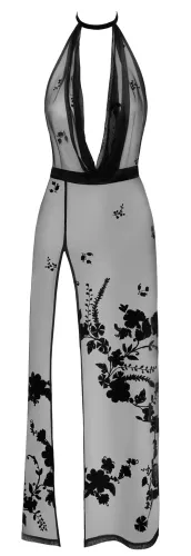 noir sukienka długa prześwitująca odkryte ramiona czarna m na Arena.pl