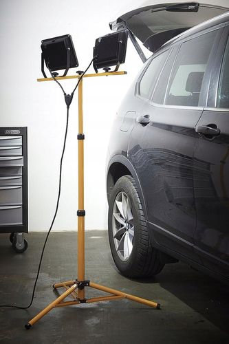 Naświetlacz halogen LED 2x 100W + statyw budowlany na Arena.pl