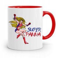 Kubek Czerwony Dla Dziewczyny Super Panna Z Nadrukiem Ze Zdjęciem