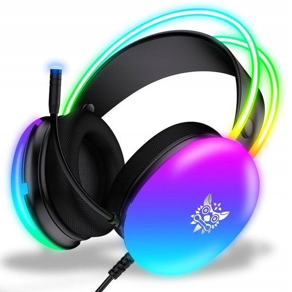 ONIKUMA X25 SŁUCHAWKI GAMINGOWE NAUSZNE PRZEWODOWE Z MIKROFONEM DO PC RGB zdjęcie 7