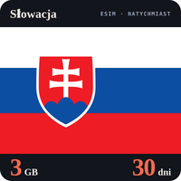 Karta eSIM Internet Słowacja 3 GB na 30 dni - bez rejestracji