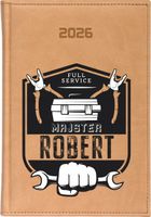 KALENDARZ A5 2026 DZIENNY terminarz z nadrukiem Z IMIENIEM MAJSTER