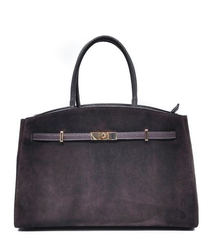 Torebka skóra zamszowa czekoladowa VeraPelle na Arena.pl