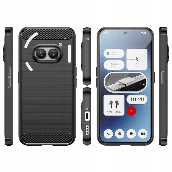 Spacecase Carbon Nothing Phone 2A / 2A Plus Black zdjęcie 3