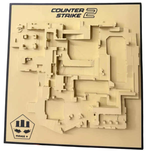 Obraz 3D CS2 Mirage Map Dekoracja Ścienna PLA zdjęcie 1