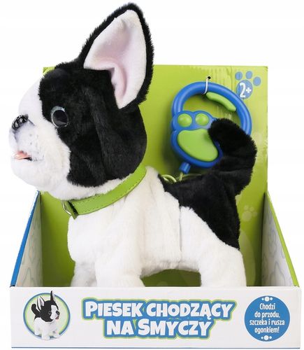 PIESEK INTERAKTYWNY CHODZĄCY NA SMYCZY Pies BULDOG CHODZI SZCZEKA MERDA na Arena.pl