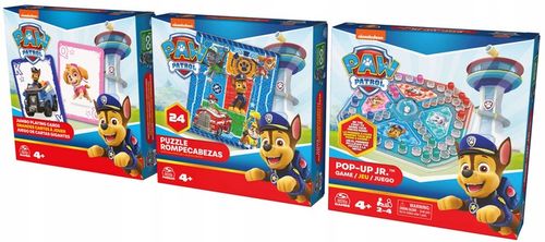 PSI PATROL ZESTAW 24 PUZZLE CHIŃCZYK POP-UP DUŻE KARTY JUMBO TALIA DO GRY na Arena.pl