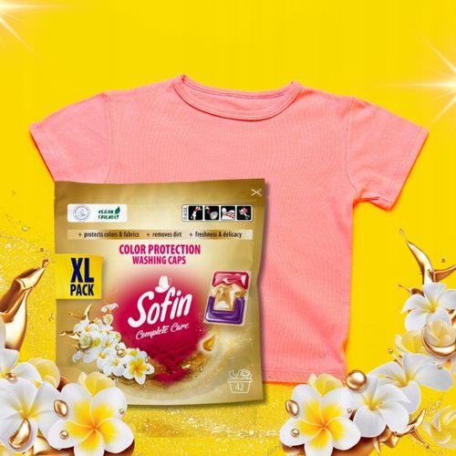 Sofin Kapsułki do Prania Kolorowych Tkanin Color Ochrona Kolorów 66 prań na Arena.pl