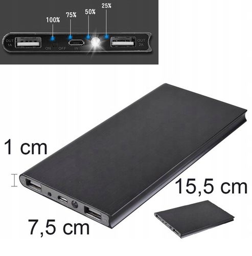 Kieszonkowy Power Bank 20000 mAh 3X USB POWER-BANK POWERBANK DUŻA POJEMNOŚĆ na Arena.pl