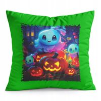 PODUSZKA ZIELONA PREZENT - HALLOWEEN