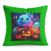 PODUSZKA ZIELONA PREZENT - HALLOWEEN