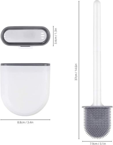 Szczotka do WC silikonowa elastyczna Biała na Arena.pl