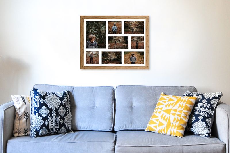 Ramka na 8 zdjęć Hekla 40x50x8 MDF galeria zdjęć naturalny 1szt. zdjęcie 4