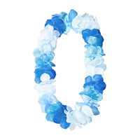 Naszyjnik hawajski niebieski, 115 cm