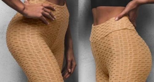 SPODENKI PUSH UP karbowane Kolarki legginsy MIEGO rozmiar L/XL BEŻOWE na Arena.pl