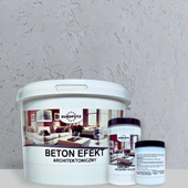 BETON ARCHITEKTONICZNY tynk dekoracyjny ZESTAW SZARY 15kg + GRUNT + LAKIER
