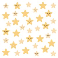 Naklejki Żółte GWIAZDY Gwiazdeczki Dla Dzieci Styl Boho ZESTAW 60cm x 30cm