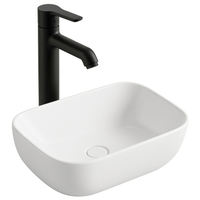 UMYWALKA NA BLAT CERAMICZNA BIAŁA OWALNA W POŁYSKU 37 x 25,5 CM