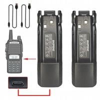 2× Akumulator Bateria TYPE-C 3800 mAh powiększona do Baofeng UV82
