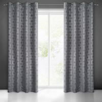 Zasłona gotowa na przelotkach KAJA 135x250 Eurofirany grafitowy