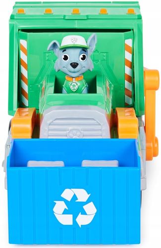 PSI PATROL DUŻA ŚMIECIARKA ROCKY POJAZD DO RECYKLINGU 38 CM + FIGURKA na Arena.pl