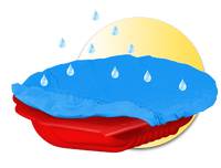 3TOY 69658 PIASKOWNICA MUSZLA MUSZELKA RED z przykryciem