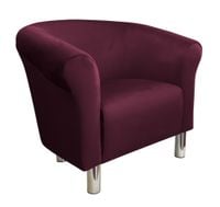 Fotel Milo MG02 nogi chrom śliwka