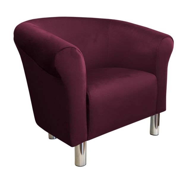 Fotel Milo MG02 nogi chrom śliwka zdjęcie 1