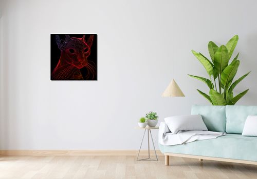 Plakat 60x60cm Cyfrowa Kocica na Arena.pl