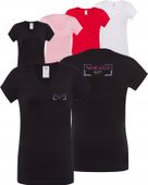Damska koszulka V-Neck TWÓJ WŁASNY HAFT LOGO firmowa reklamowa 20 sztuk