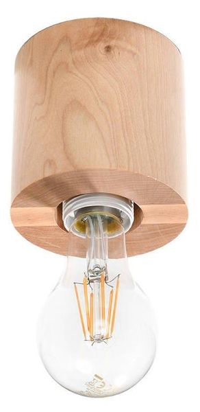 Drewniana LAMPA sufitowa SL.0672 okrągła OPRAWA spot natynkowy ekologiczny downlight zdjęcie 1