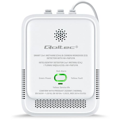 Czujnik CO/CH4 WiFi Tuya Qoltec 2w1 na Arena.pl