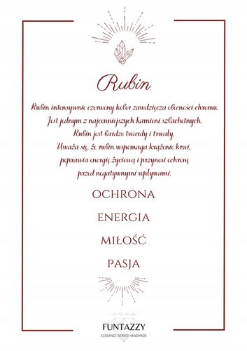 PIERŚCIONEK RUBIN - rozmiary - kamień naturalny - PREZENT Pasja na Arena.pl