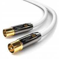 Kabel antenowy koncentryczny 1 m satelitarny HD 2xF DVB-T2 DVB-C opaski