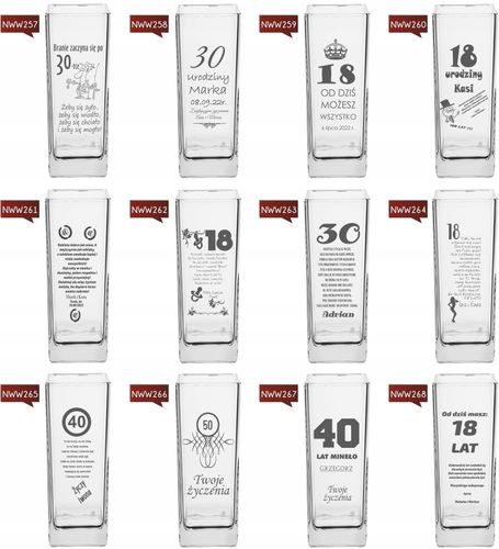Wazon z grawerem PREZENT na urodziny 30 40 50 60 na Arena.pl