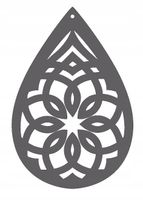 Zawieszka dekor ozdoba ażurowa dekoracja Z14 szara