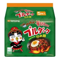 Danie o smaku ostrego kurczaka Jjajang Buldak 5 x 140g - Samyang Japan