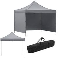 Namiot handlowy 3x3 m ogrodowy pawilon targowy ekspresowy na imprezy, catering szary