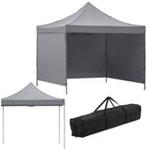 Namiot handlowy 3x3 m ogrodowy pawilon targowy ekspresowy na imprezy, catering szary