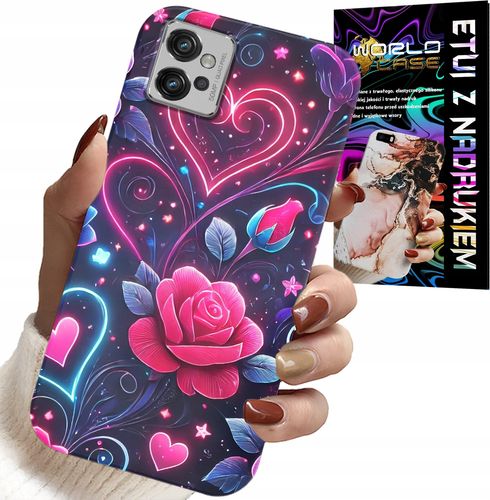 ETUI DO MOTOROLA G32 - SERCE, RÓŻA, NASTOLETNIE CASE + FOLIA na Arena.pl