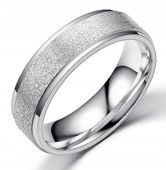 SRBERNY PIERŚCIONEK OBRĄCZKA ŚLUBNA STAL 316L r.19