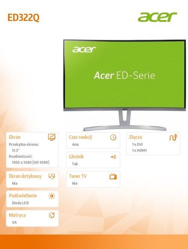 Acer 31,5'' ED322Qwmidx na Arena.pl