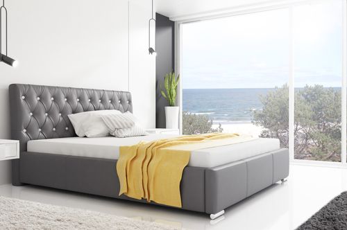 Łóżko tapicerowane z pojemnikiem na pościel Retro 200x200 na Arena.pl