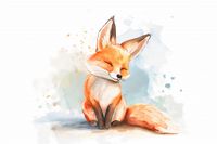 Plakat 45x30cm Zadowolony Lisek