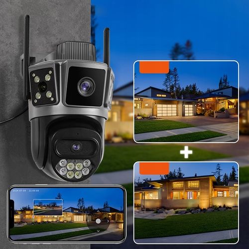 PODWÓJNA KAMERA 2X5MP 5GHz ZOOM ZEWNĘTRZNA OBROTOWA IP WIFI ALARM DETEKCJA na Arena.pl