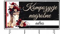 Baner reklamowy 130x80 cm Kwiaciarnia Kompozycje na nagrobki