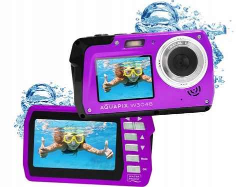 Aparat EASYPIX Aquapix W3048 Edge Fioletowy na Arena.pl